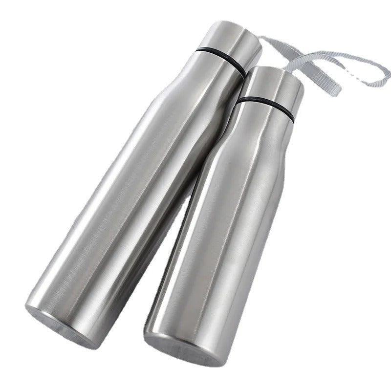 500ml/1000ml Sport Water Bottle Single-layer Rugged Cup Travel Camping Sports Drink Bottles Drinkware Stainless Steel