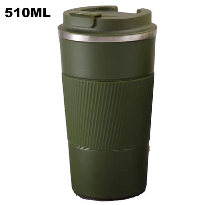 380 Ml /510 Ml Stainless Steel Coffee Cups Leak-Proof Non-Slip Thermal Mug Car Vacuum Water Bottle for Travel Coffeeware Teaware